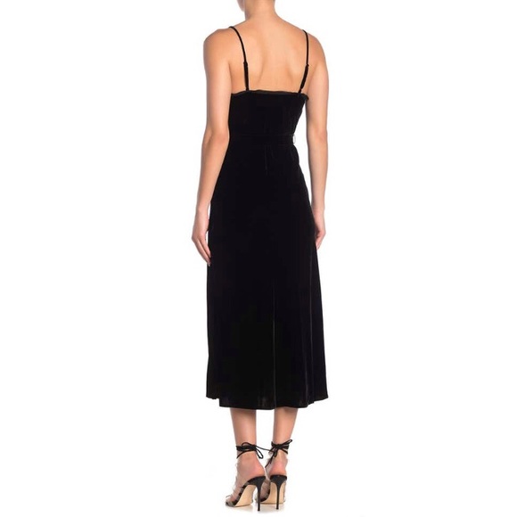 FRAME Belted Velvet/Silk Midi Slip Dress S… - Picture 2 of 8